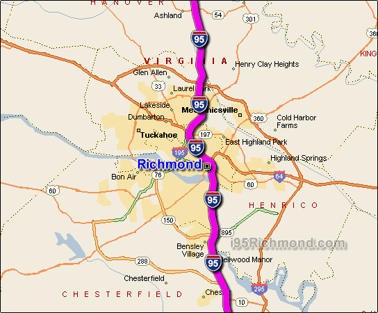 Interstate 95 Richmond Map